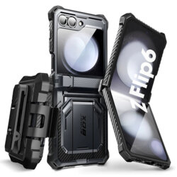 [Pachet 360°] Husa + folie Samsung Galaxy Z Flip6 I-Blason Armorbox, negru