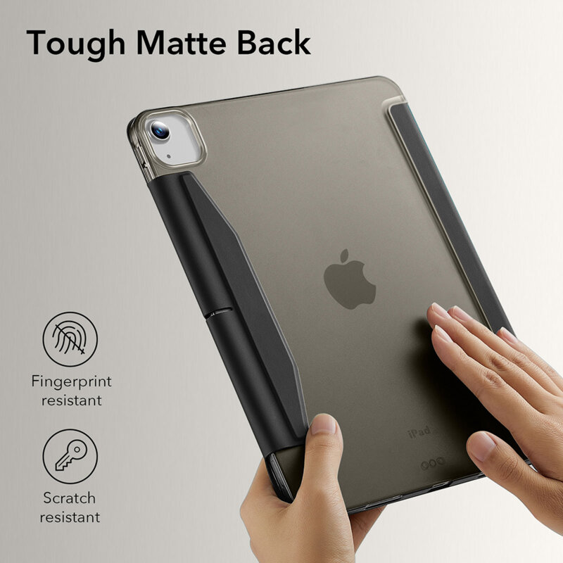 Husa iPad Air 13 (2024) ESR Ascend Trifold, negru frost