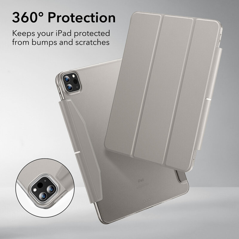 Husa iPad Pro 13 (2024) ESR Ascend Trifold, Grey