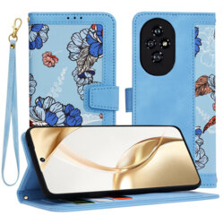 Husa personalizata fete Honor 200 Techsuit FlipCraft, bleu