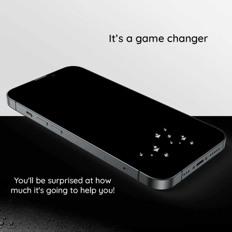 Folie sticla iPhone 15 Plus Lito HD PRO Privacy, negru