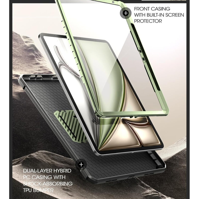Husa iPad Air 11 (2024) Supcase Unicorn Beetle Pro, verde