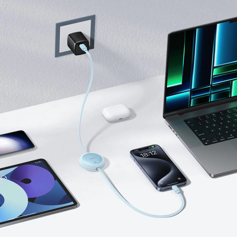 Cablu de date Super Fast Charging PD60W Baseus Free2Pull Mini