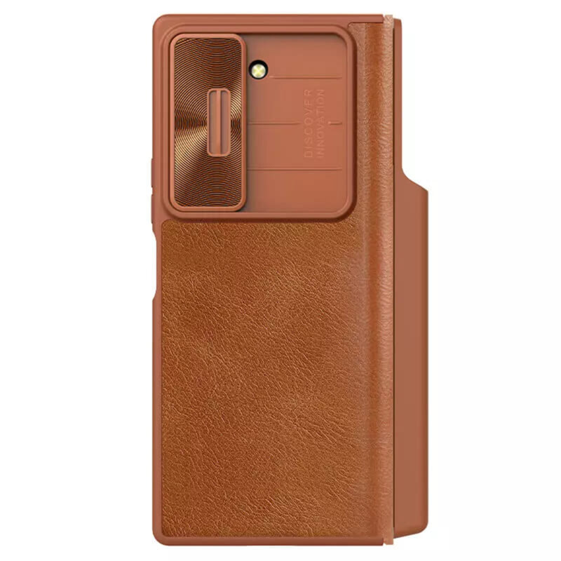 Husa Samsung Galaxy Z Fold6 Nillkin Qin Pro Leather, maro