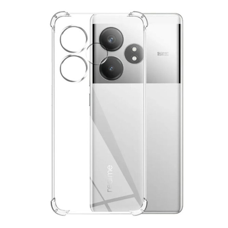 Husa Realme GT 6 Techsuit Shockproof Clear Silicone, transparenta