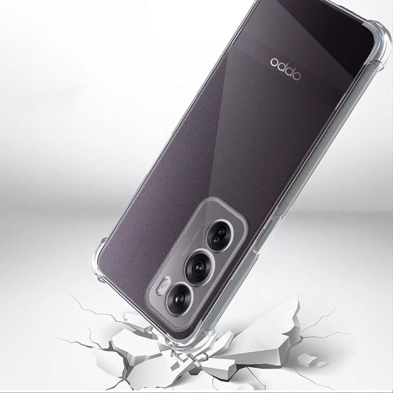 Husa Oppo Reno12 Techsuit Shockproof Clear Silicone, transparenta