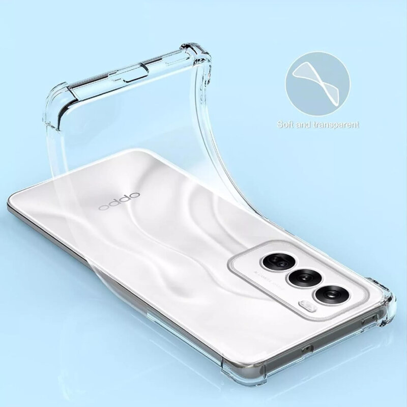 Husa Oppo Reno12 Techsuit Shockproof Clear Silicone, transparenta