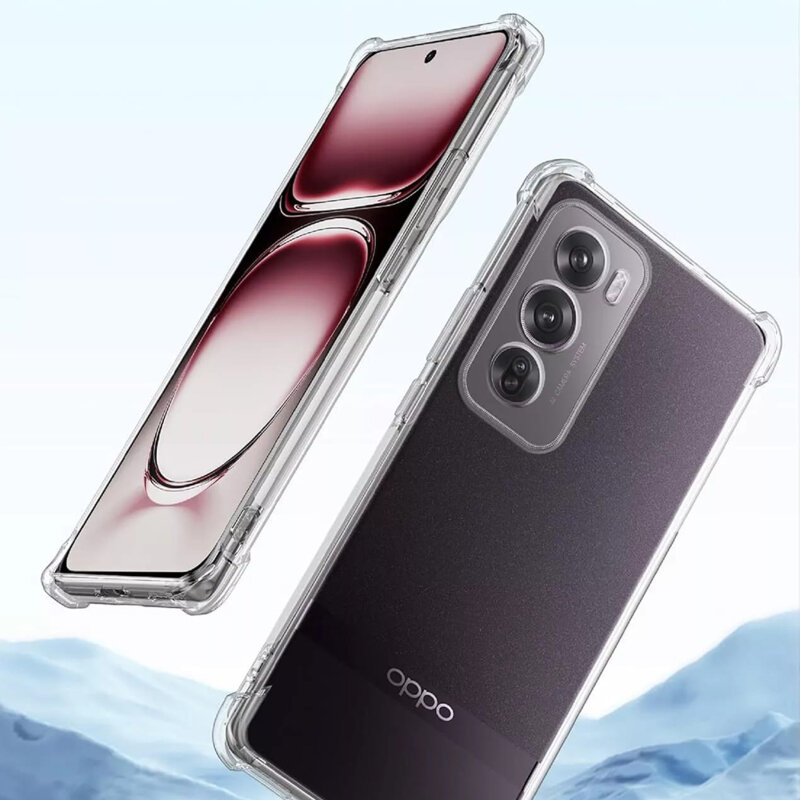 Husa Oppo Reno12 Pro Techsuit Shockproof Clear Silicone, transparenta