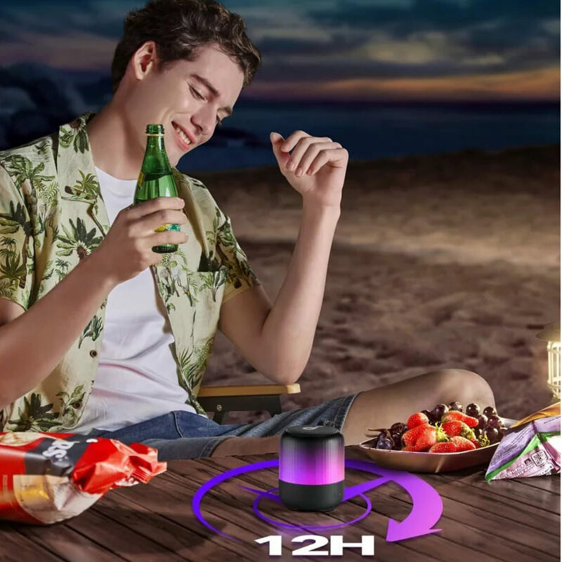 Mini boxa portabila wireless Bluetooth Anker Glow Mini, albastru