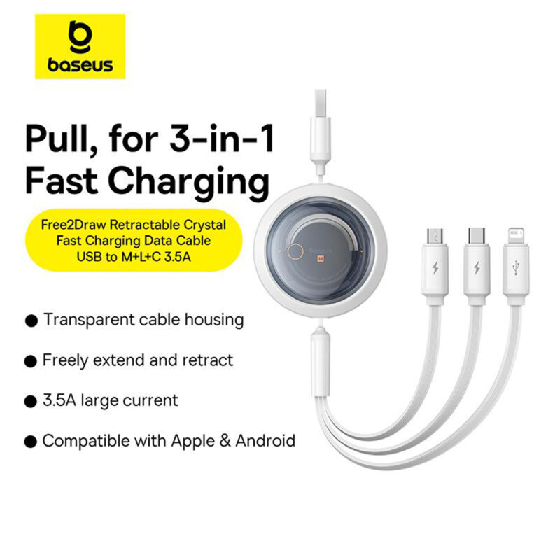 Cablu 3in1 Fast Charging 100W, 1.1m Baseus P10368700211-02