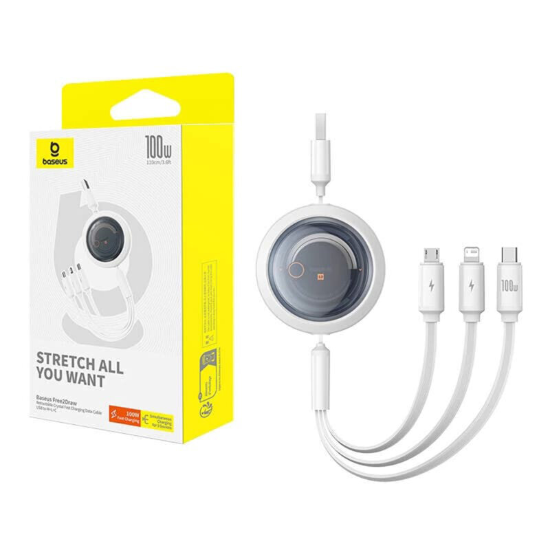 Cablu 3in1 Fast Charging 100W, 1.1m Baseus P10368700211-02
