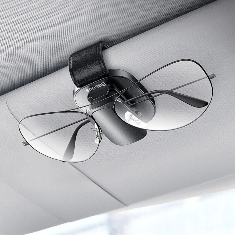 Suport auto ochelari, organizator multifunctional Baseus, gri