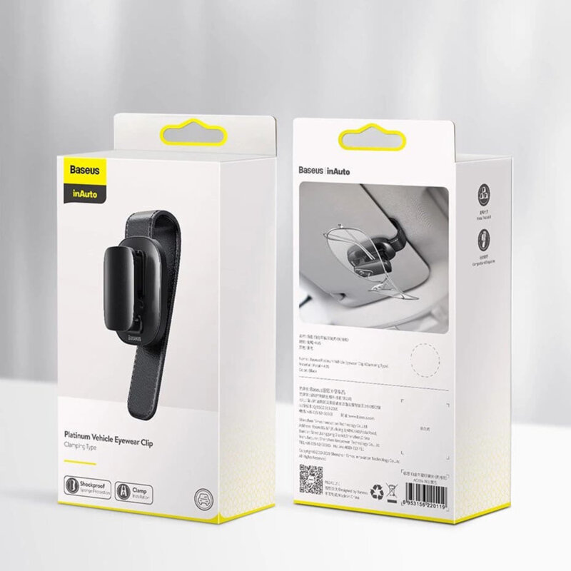 Suport auto ochelari, organizator multifunctional Baseus, gri