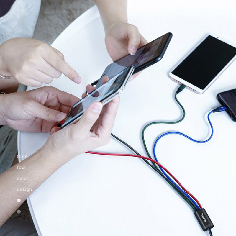 Cablu de date Type-C Baseus Rapid Series, 4in1, CA1T4-A01, negru