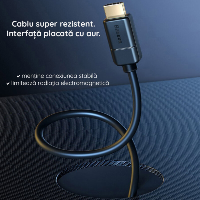 Cablu HDMI laptop televizor 4k@30Hz Baseus, 5m, CAKGQ-D01