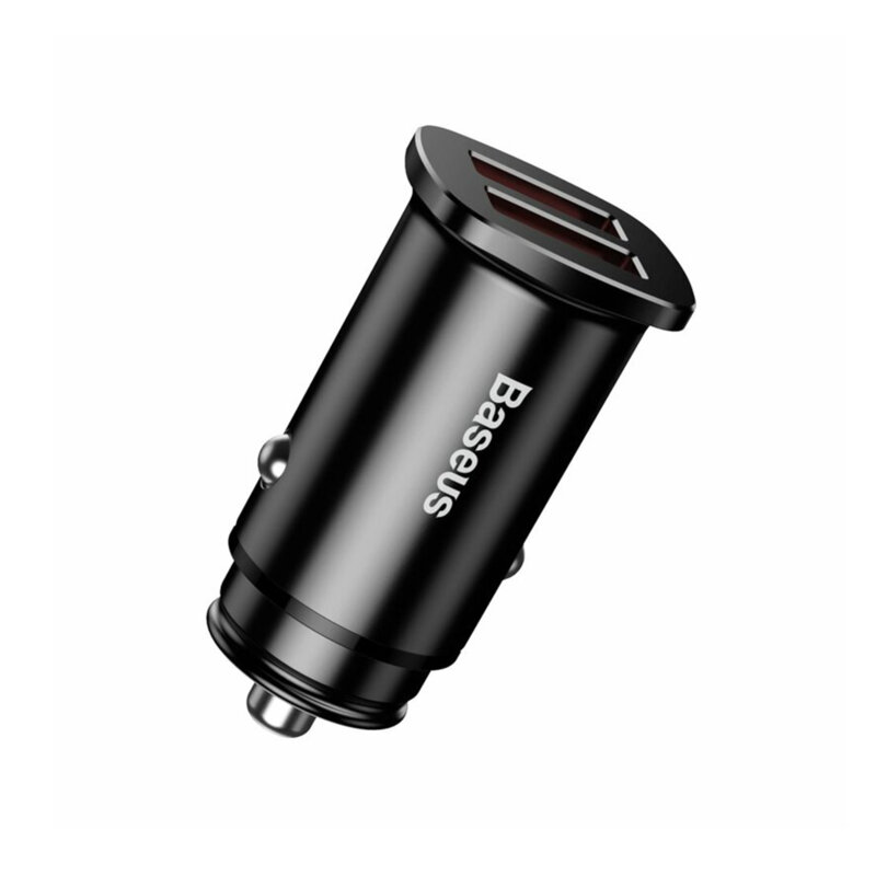 Incarcator auto Baseus Fast Charge 2x USB, negru, CCALL-DS01