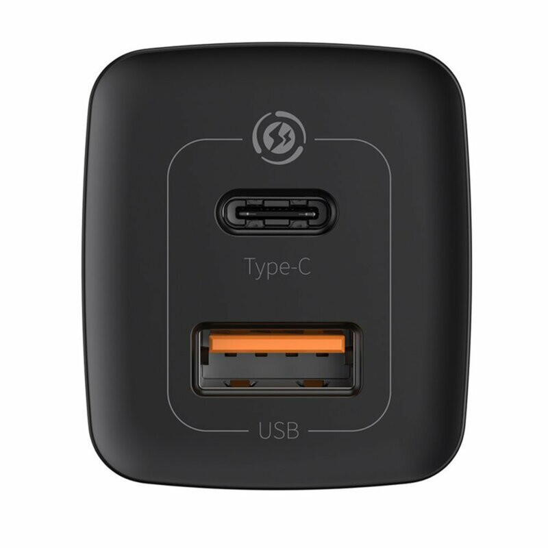 Incarcator priza Baseus GaN Lite USB QC3.0, Type-C 65W, negru