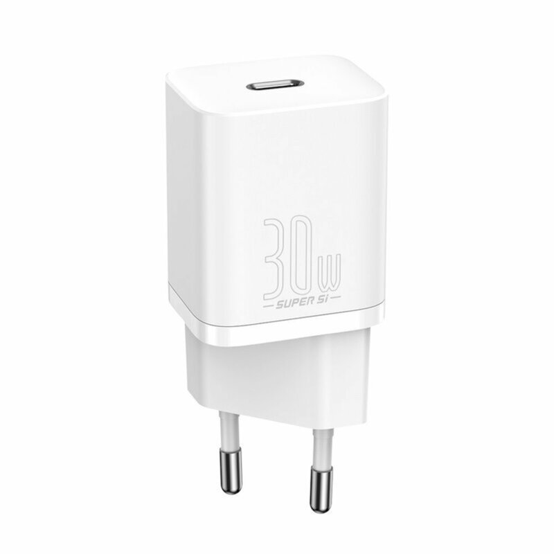 Incarcator Type C Fast Charge PD30W Baseus, alb, CCSUP-J02