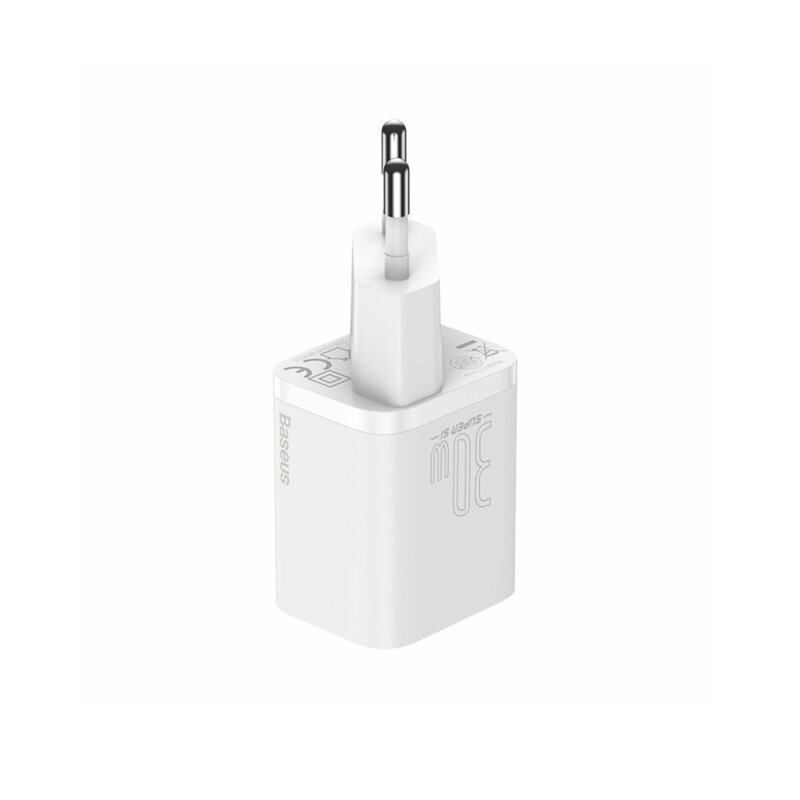 Incarcator Type C Fast Charge PD30W Baseus, alb, CCSUP-J02
