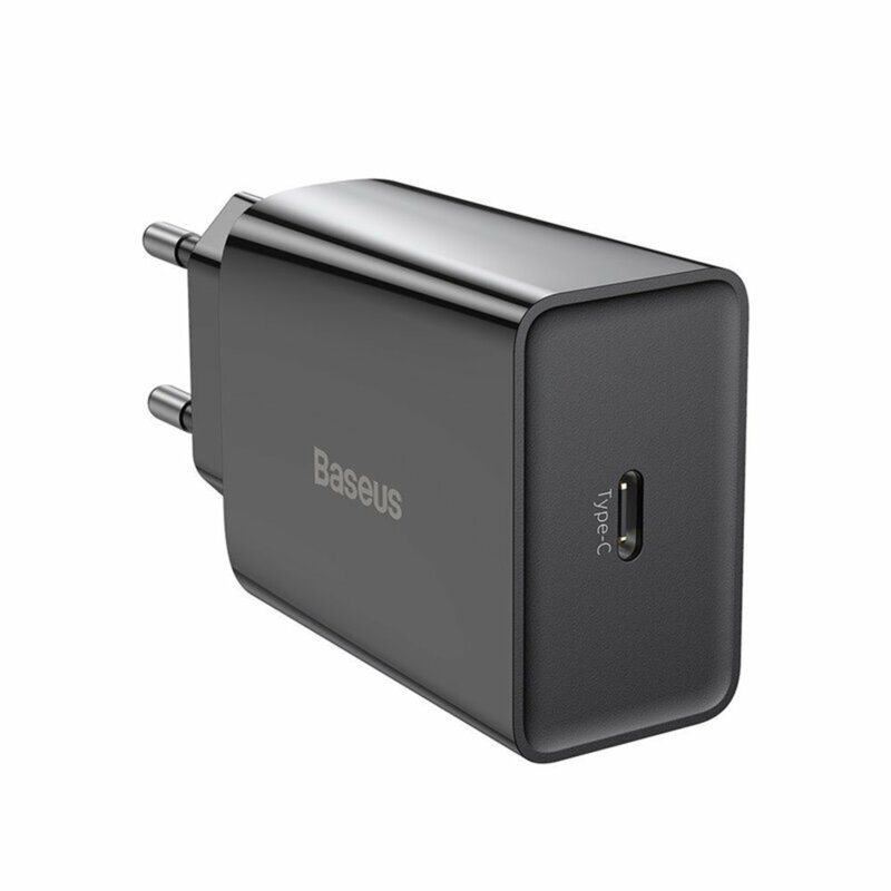 Incarcator priza USB-C Quick Charge Baseus Speed, 20W, negru