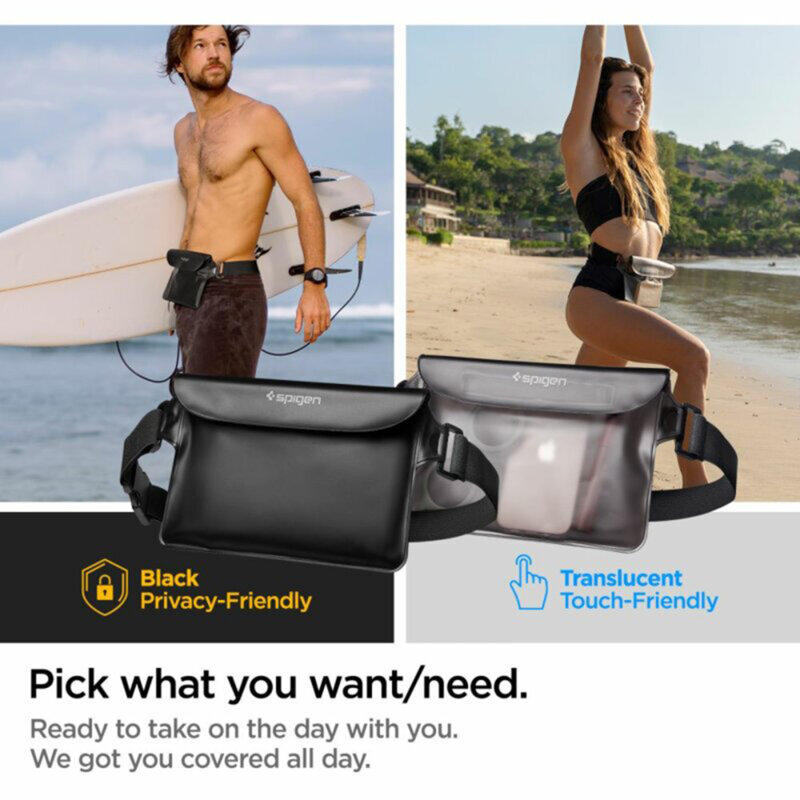 Geanta impermeabila, borseta waterproof Spigen A620, negru