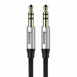 Cablu audio Jack la Jack Baseus M30, 1.5m, negru / argintiu