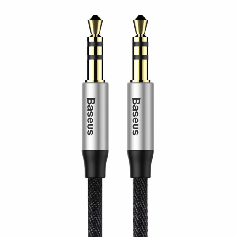 Cablu audio Jack la Jack Baseus M30, 1.5m, negru / argintiu