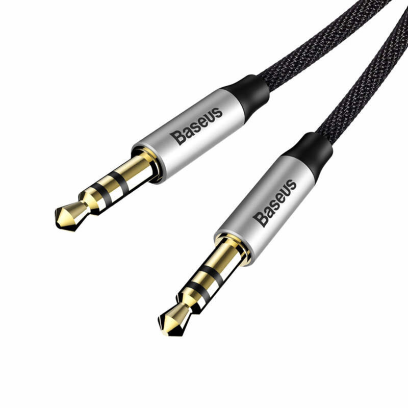 Cablu audio Jack la Jack Baseus M30, 1.5m, negru / argintiu