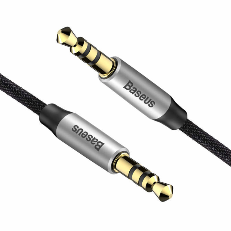 Cablu audio Jack la Jack Baseus M30, 1.5m, negru / argintiu