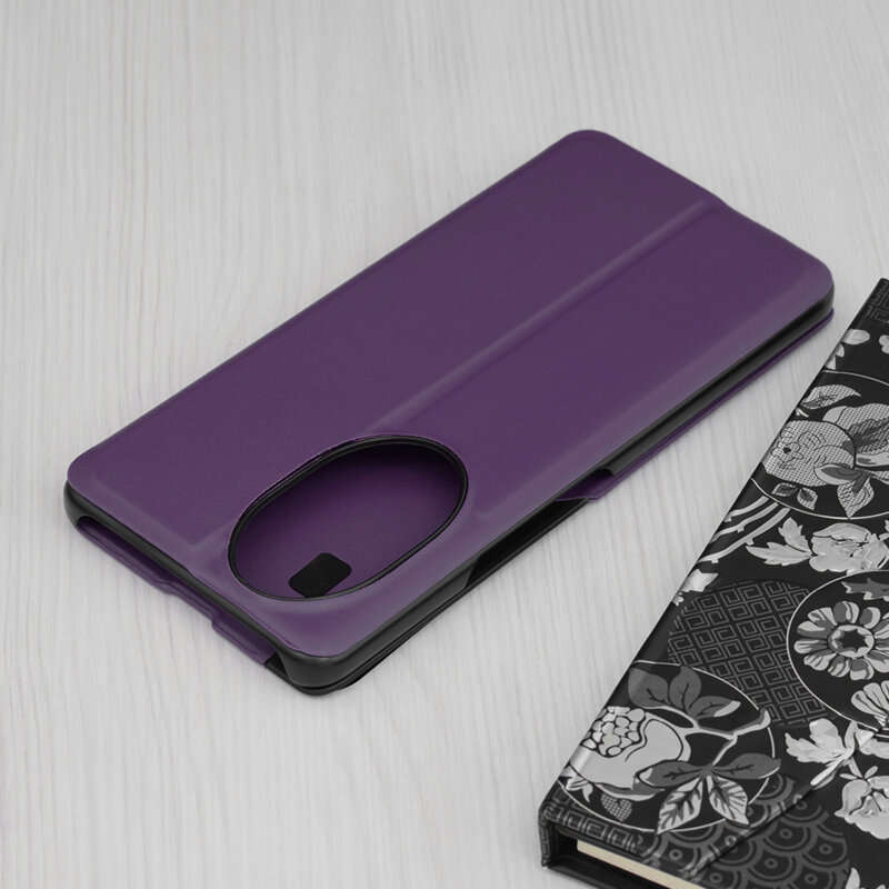 Husa Honor 200 Pro Eco Leather View flip tip carte, mov