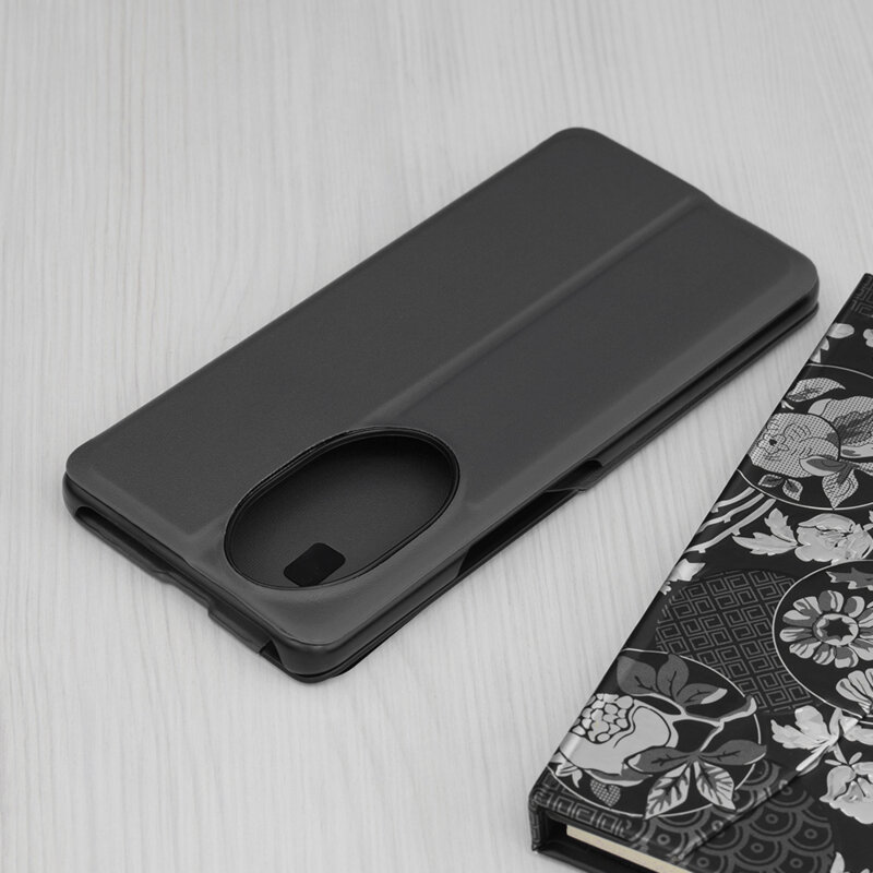 Husa Honor 200 Pro Eco Leather View flip tip carte, negru