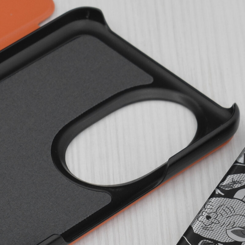 Husa Honor 200 Eco Leather View flip tip carte, portocaliu