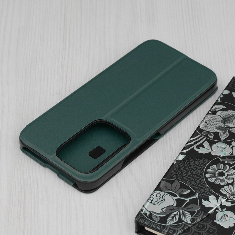 Husa Honor 200 Lite Eco Leather View flip tip carte, verde