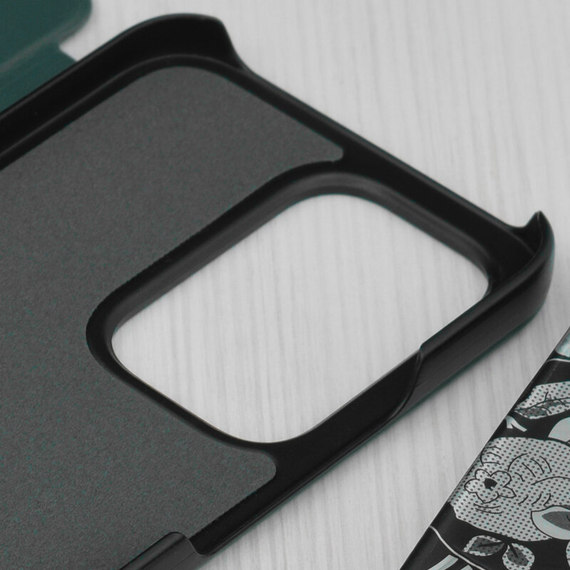 Husa Honor 200 Lite Eco Leather View flip tip carte, verde