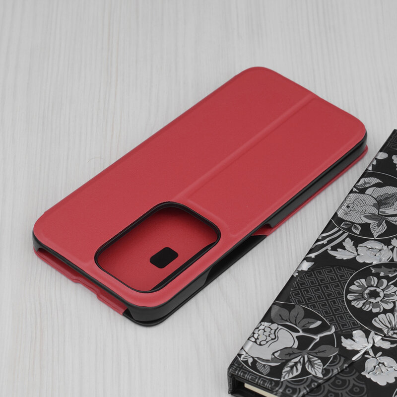 Husa Honor 200 Lite Eco Leather View flip tip carte, rosu