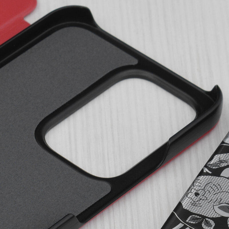 Husa Honor 200 Lite Eco Leather View flip tip carte, rosu