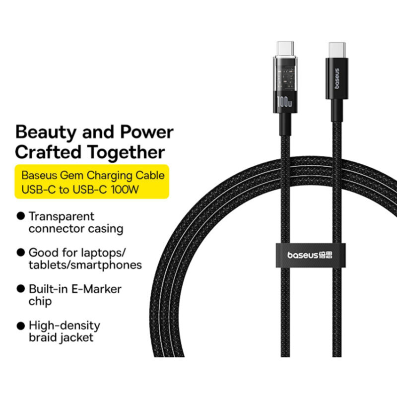 Cablu date Type-C Fast Charge Baseus, 100W, 2m, P10373000111-01
