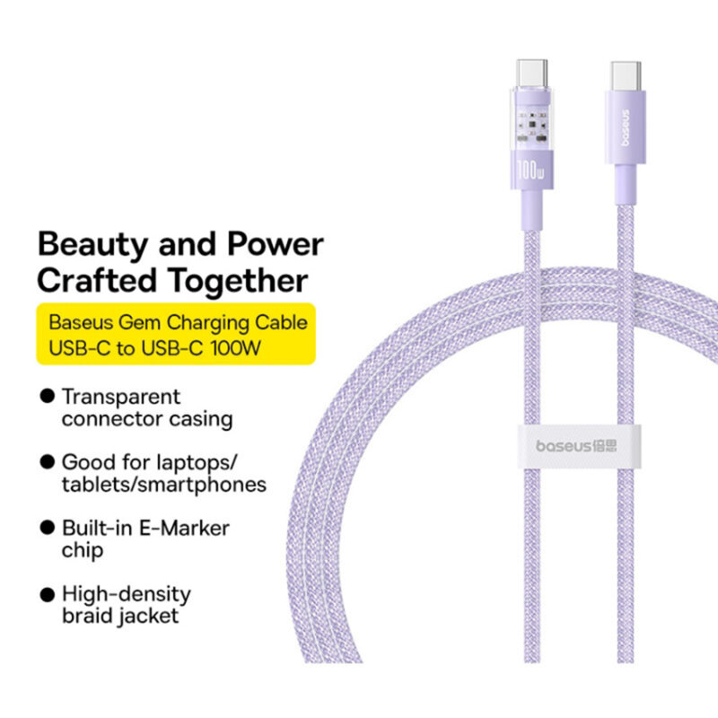 Cablu date Type-C Fast Charge Baseus, 100W, 1m, P10373000511-00