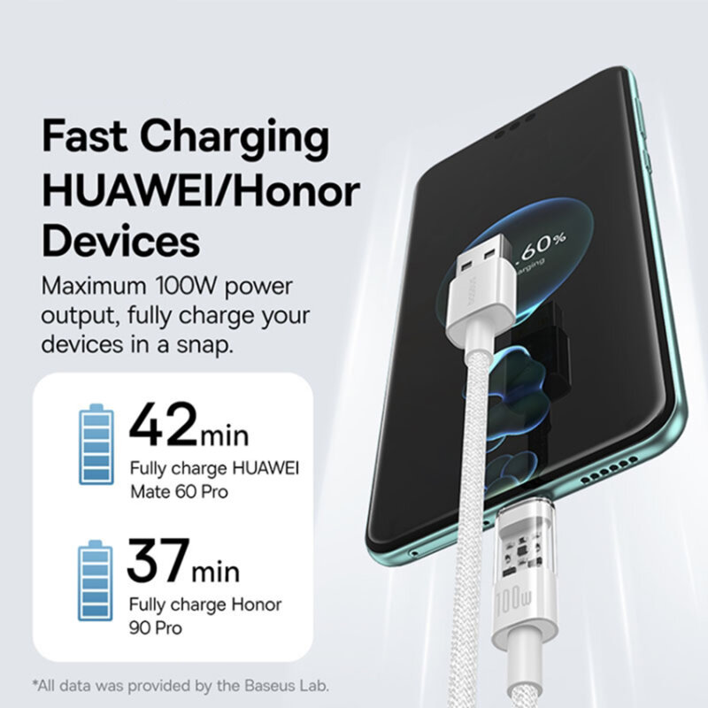 Cablu date Type-C Super Fast Charge Baseus, 100W, 1m, P10373002111-01