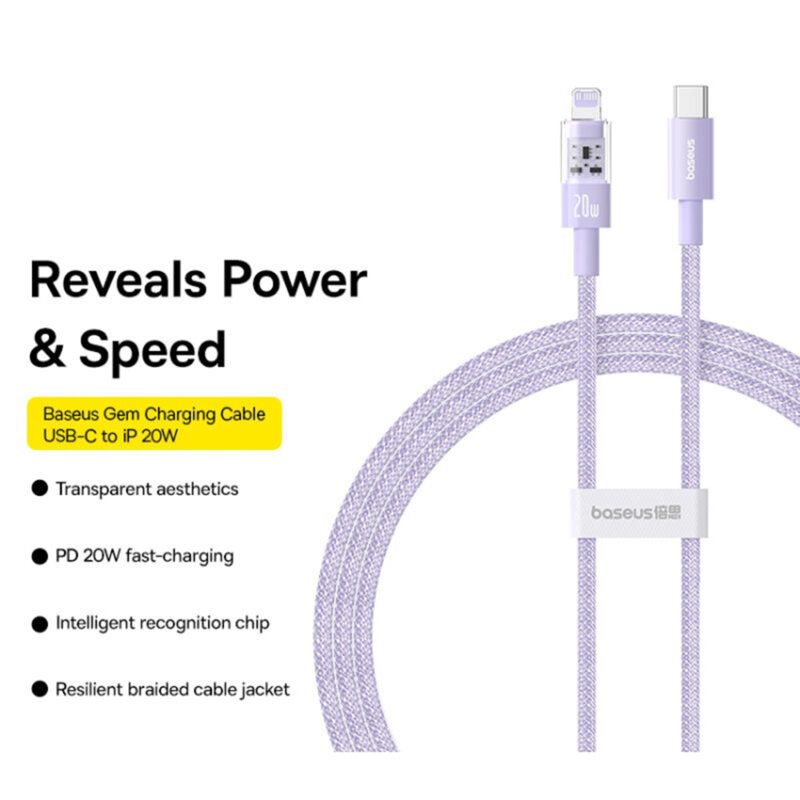 Cablu date Lightning Fast Charge Baseus, 20W, 2m, P10373001511-01