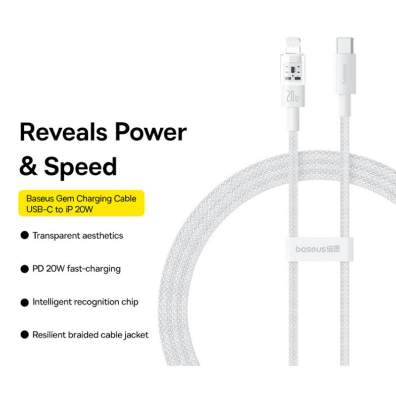 Cablu date Lightning Fast Charge Baseus, 20W, 2m, P10373001211-01