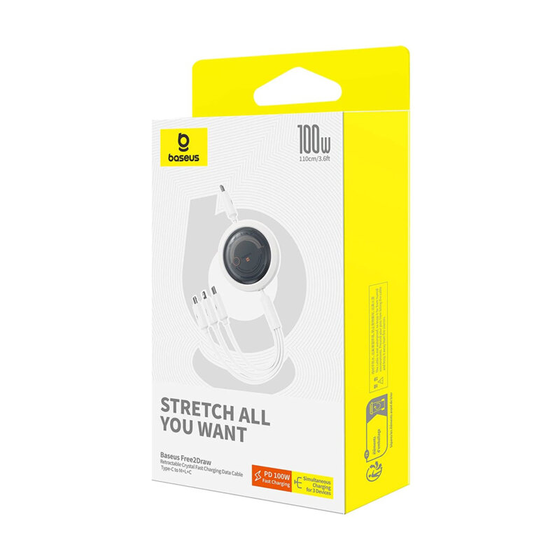 Cablu 3in1 Fast Charging 100W, 1.1m Baseus P10368700211-03