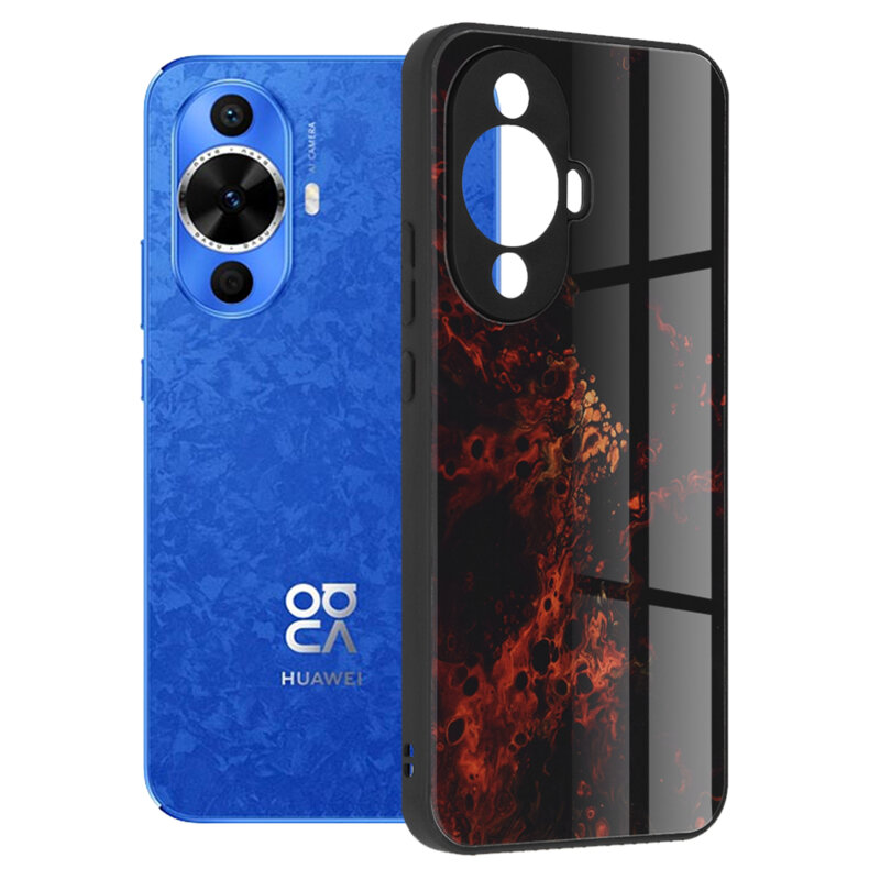 Husa Huawei nova 12s Techsuit Glaze, Red Nebula