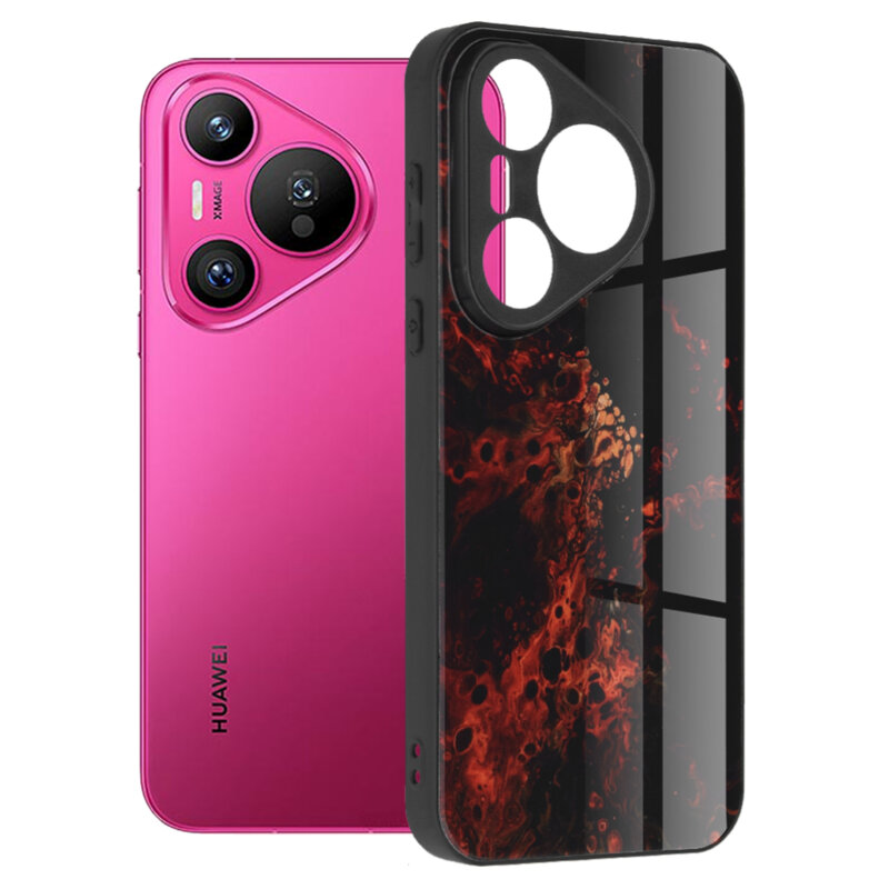 Husa Huawei Pura 70 Techsuit Glaze, Red Nebula