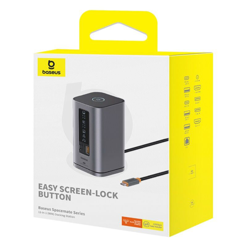 Docking Station USB-C la HDMI, USB, RJ45 Baseus Spacemate Series