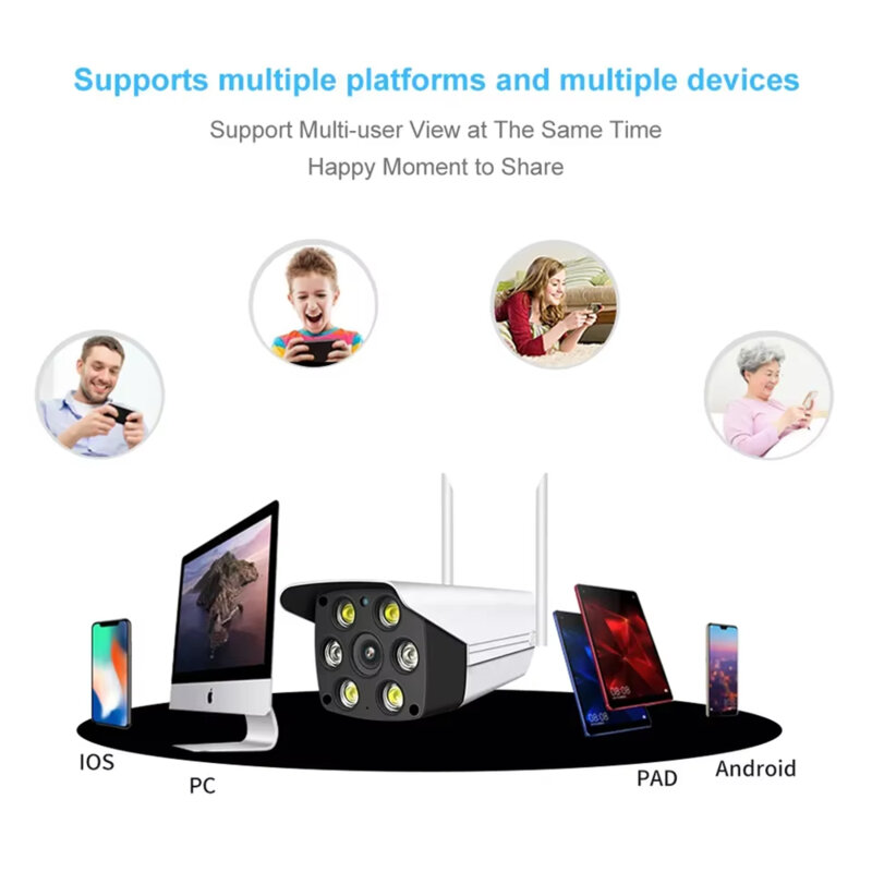 Camera supraveghere wireless exterior Techsuit, V380 PRO, K6