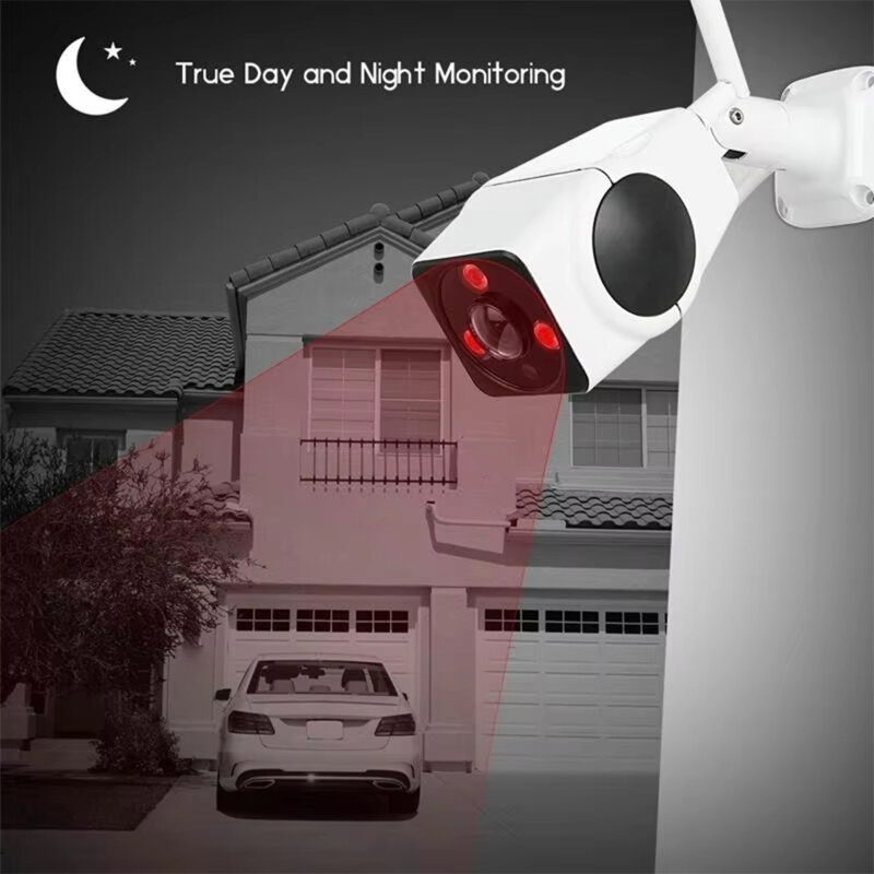 Fisheye camera de supraveghere WiFi Techsuit, V380 PRO, alb, K5