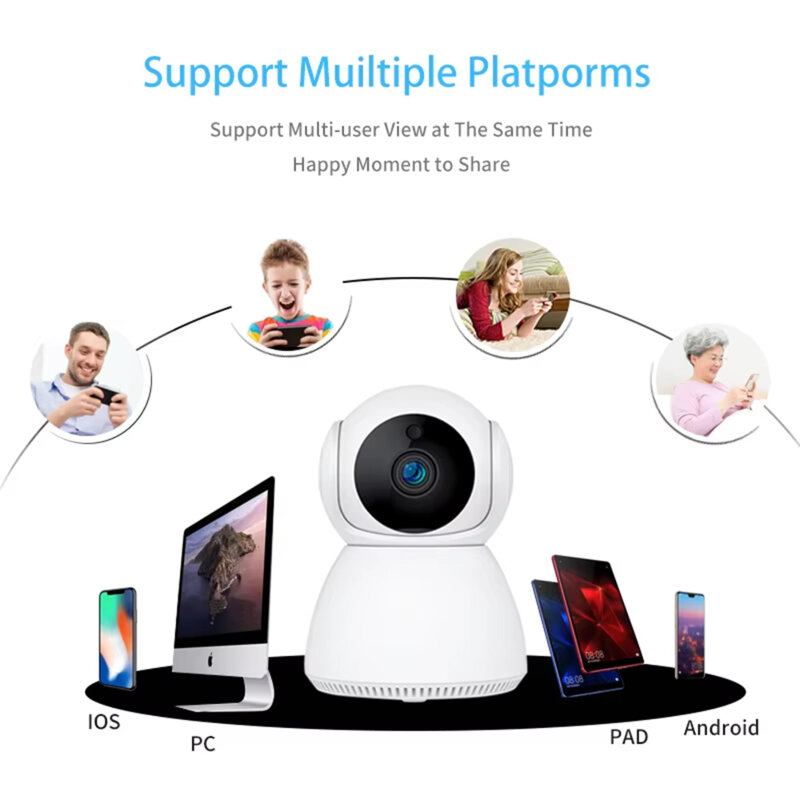 Camera video de supraveghere interior WiFi Techsuit Q7, alb