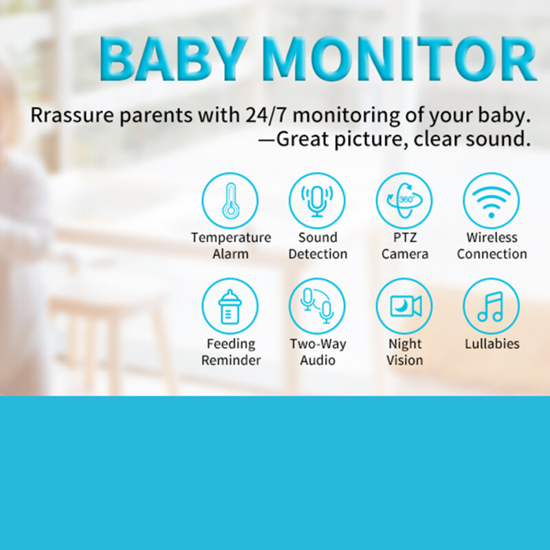 Camera de supraveghere bebelusi Techsuit, Tuya App, alb, Q15A