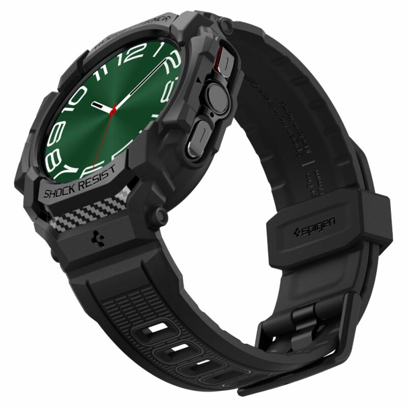 [Pachet husa + curea] Husa Samsung Galaxy Watch Ultra 47mm Spigen Rugged Armor Pro, negru